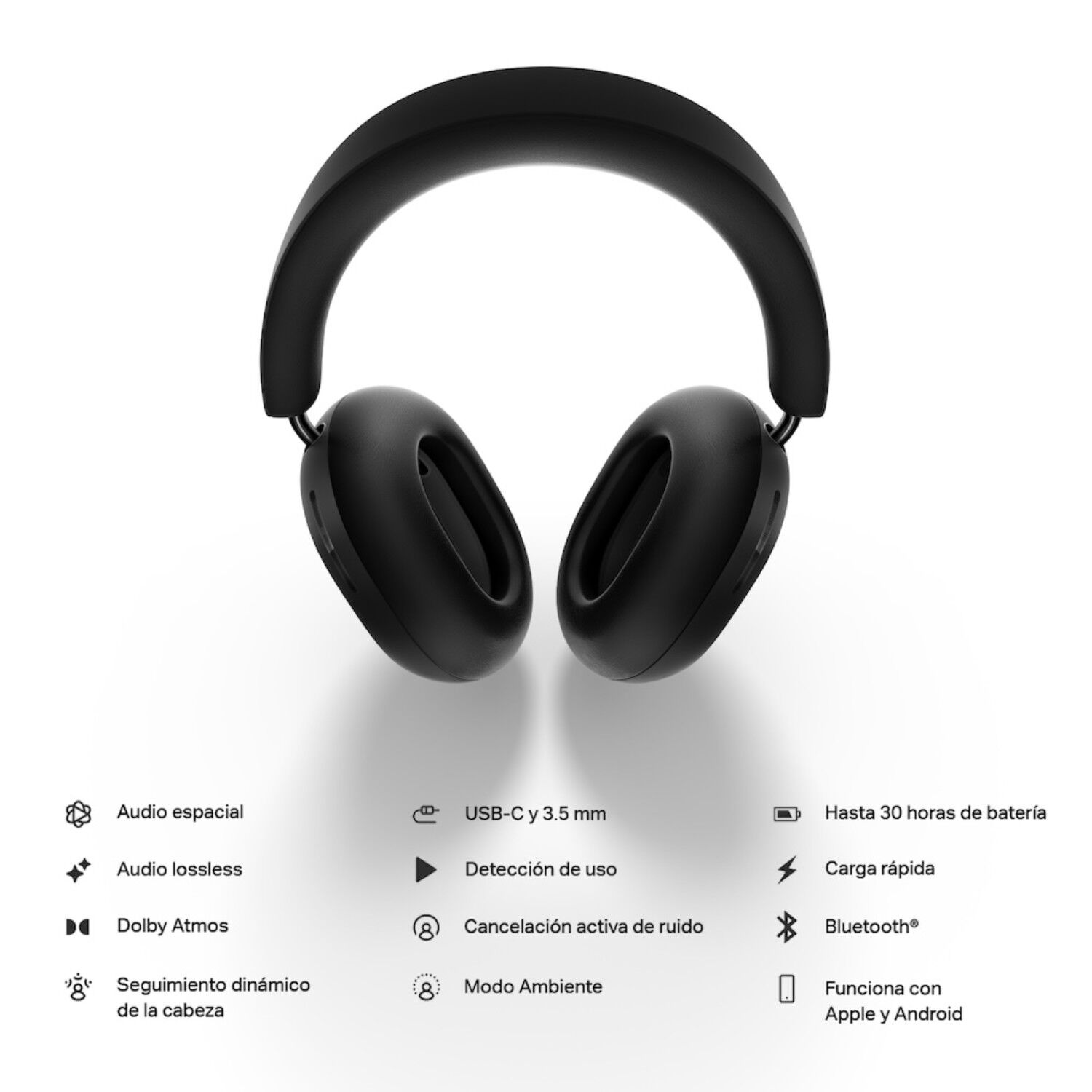 Aud&iacute;fonos Bluetooth Sonos Ace Over Ear Headphone Negros image number 6.0