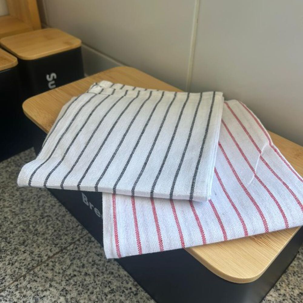 Set De 2 Pa&ntilde;os De Tela Rectangulares 50x70cm - Lineas image number 2.0