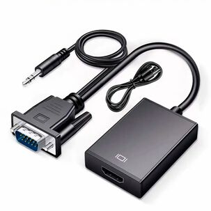 Adaptador Hdmi A Vga 1080p Full Hd Con Audio Auxiliar