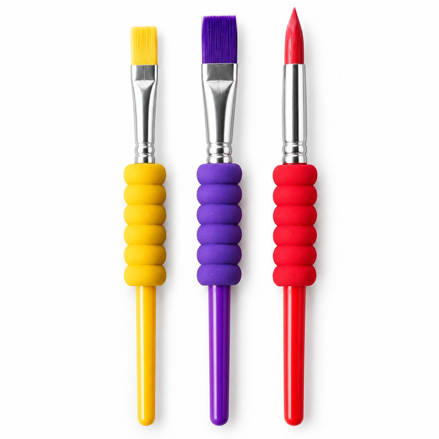 Set 3 Pinceles Infantiles Ergon&oacute;micos Para Pintar - Ps image number 0.0