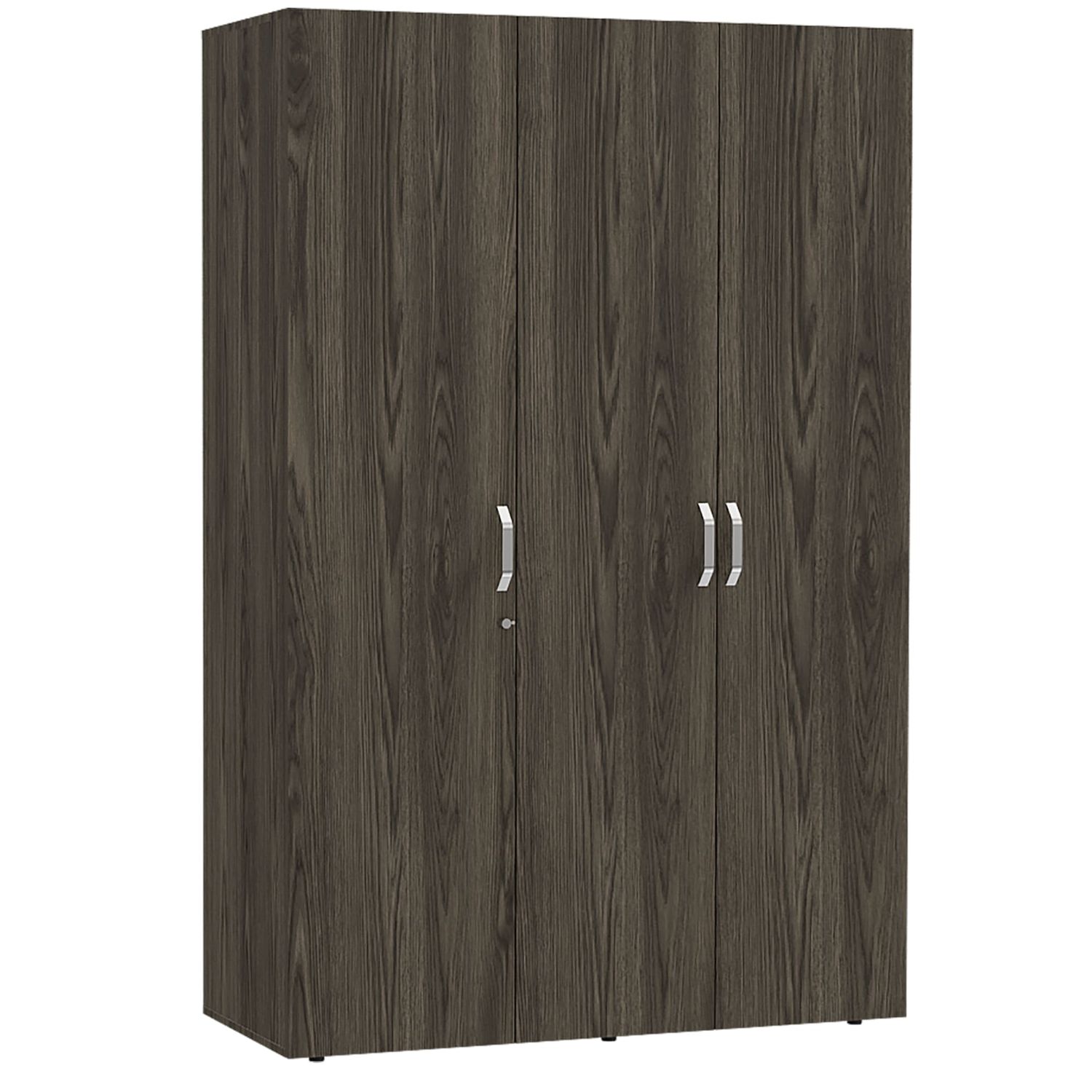 Closet 3 Puertas Con Colgador 181,9x120x47,3 Cm Caf&eacute; Y Blanco image number 0.0