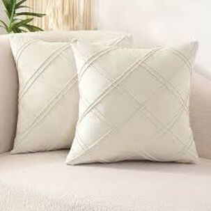 Set De 2 Cojines De Terciopelo Doble Pliegue