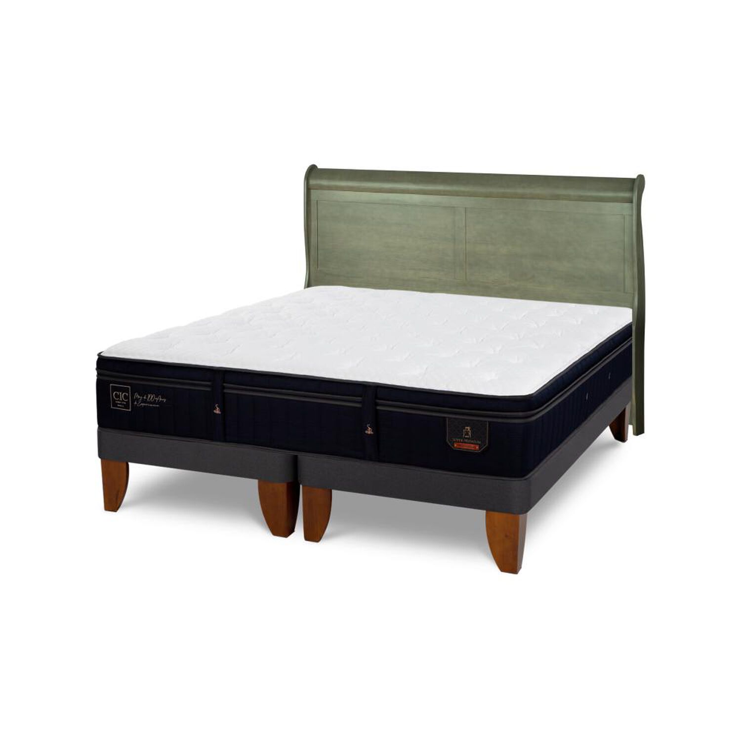 Cama Europea Cic Linea Premium / King / Base Dividida + Respaldo image number 5.0