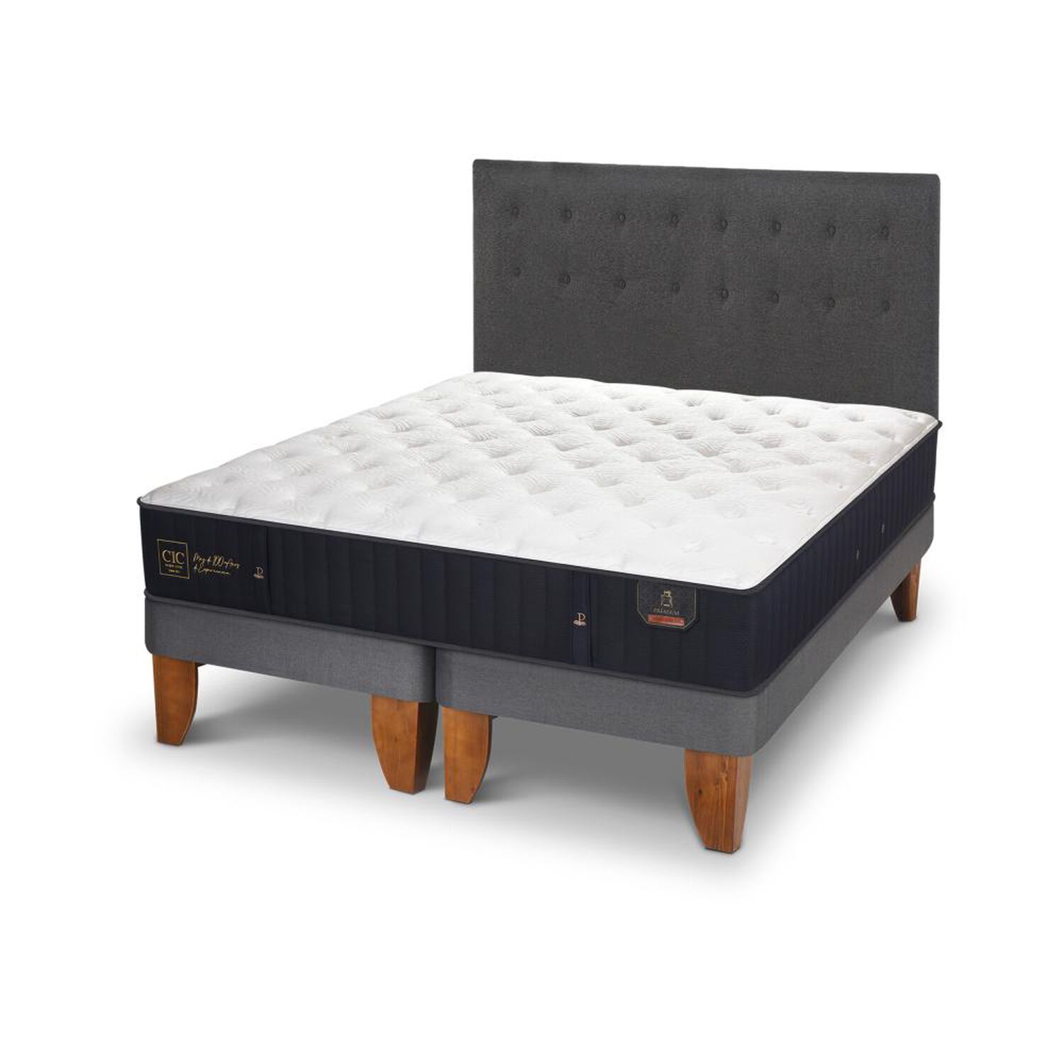 Cama Europea Cic Premium / King / Base Dividida + Respaldo image number 1.0