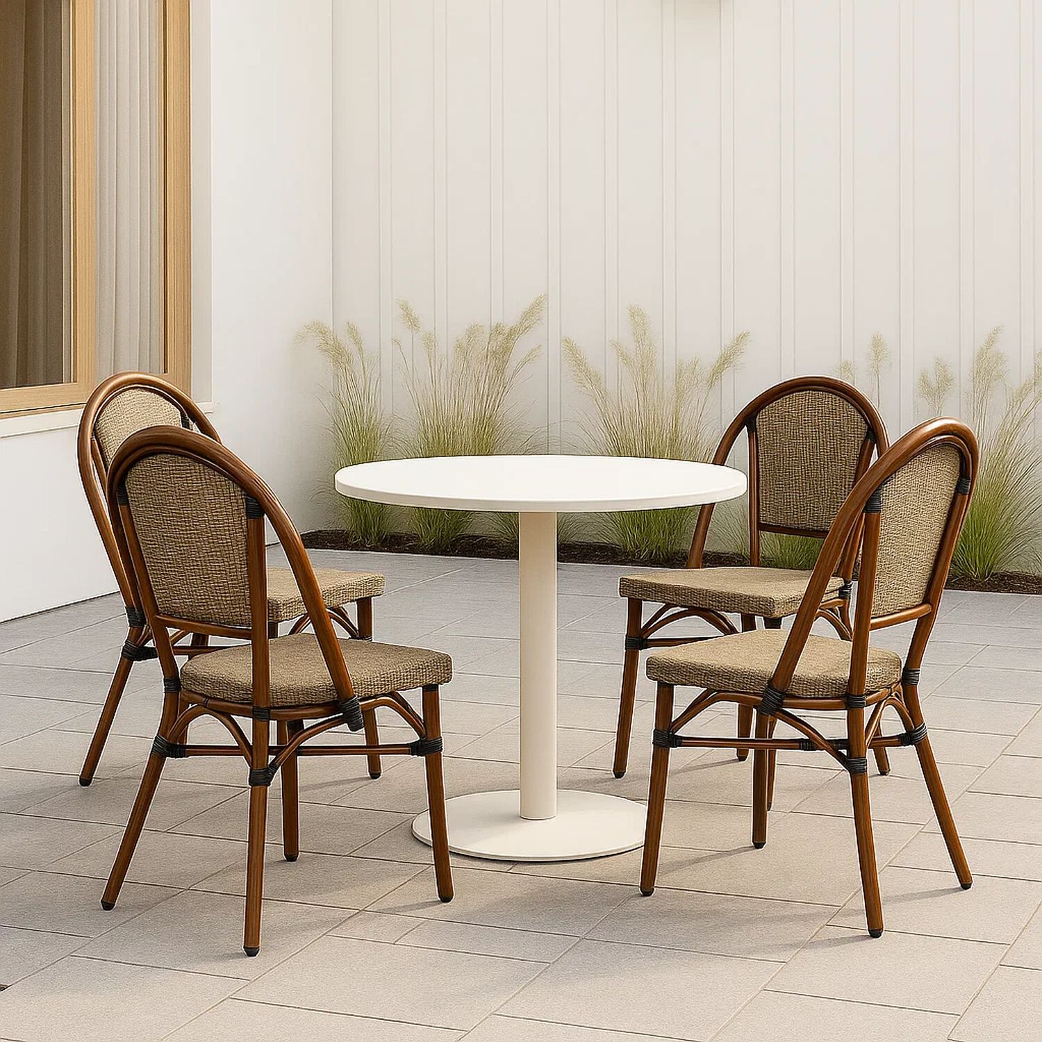Pack De 4 Sillas Bistro Parisina Textileno - Beige image number 1.0