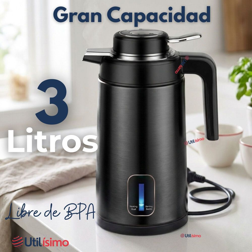Termo Hervidor El&eacute;ctrico Acero Inoxidable 3.0 Litros image number 2.0