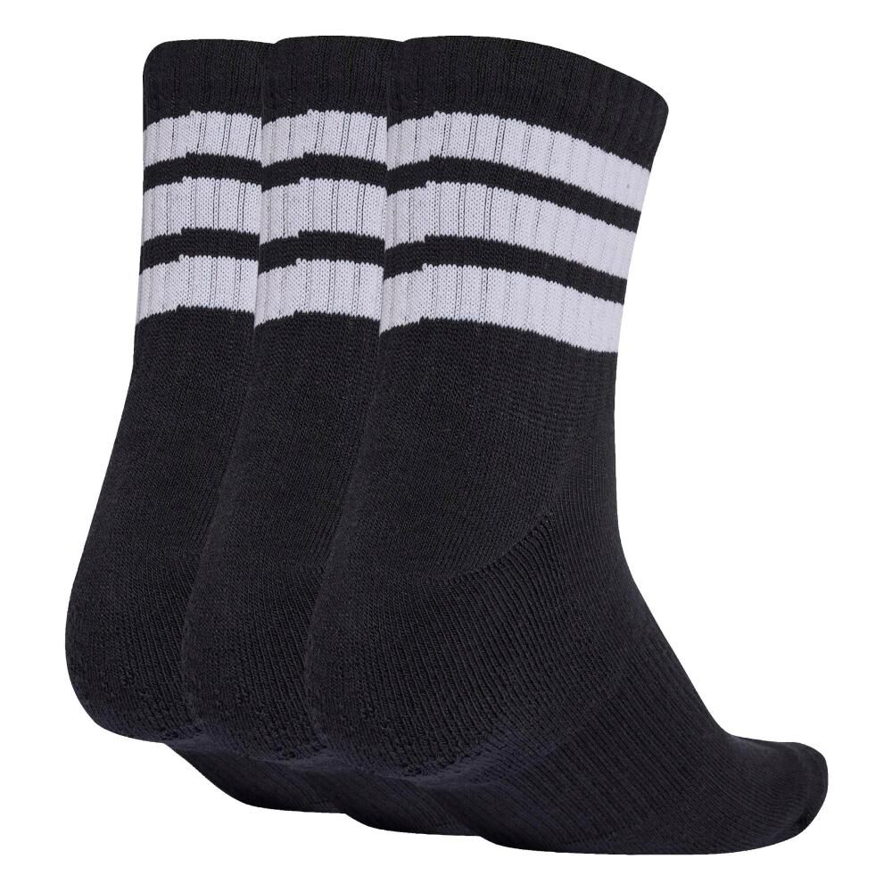 Calcetines Deportivos De Media Ca&ntilde;a Con Acolchado 3 Stripes (3 Pares) Adidas image number 1.0