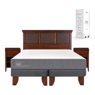 Cama Europea Cic Smart / King / Base Dividida + Set De Maderas