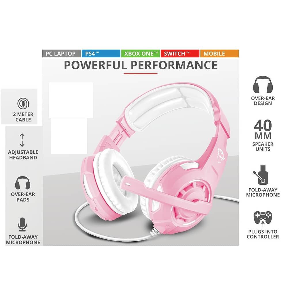 Audifonos Gamer Rosados Trust Radius Gxt 310 Multiplataformas image number 7.0