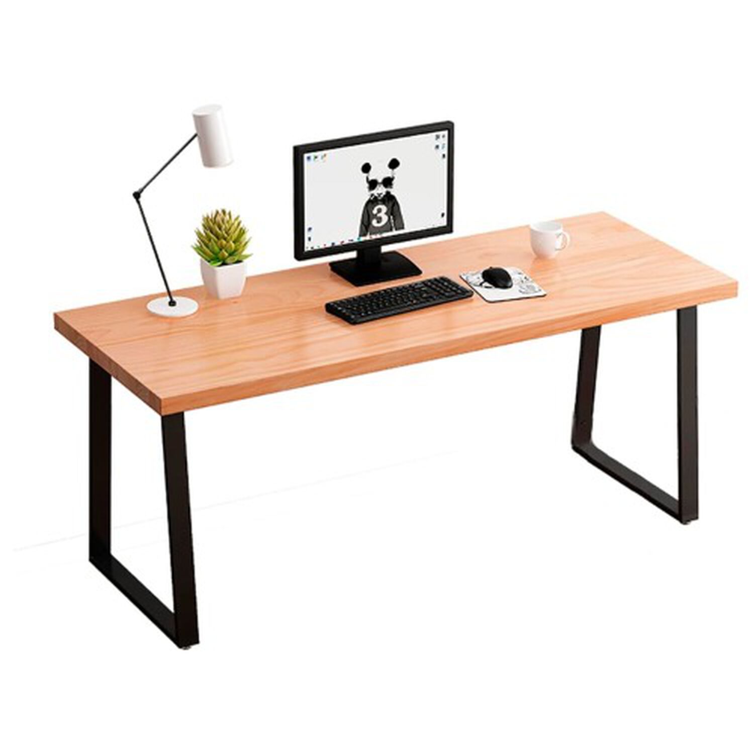 Escritorio Modern Nordic 160 Cm Cubierta De Melamina Con Patas De Metal image number 2.0