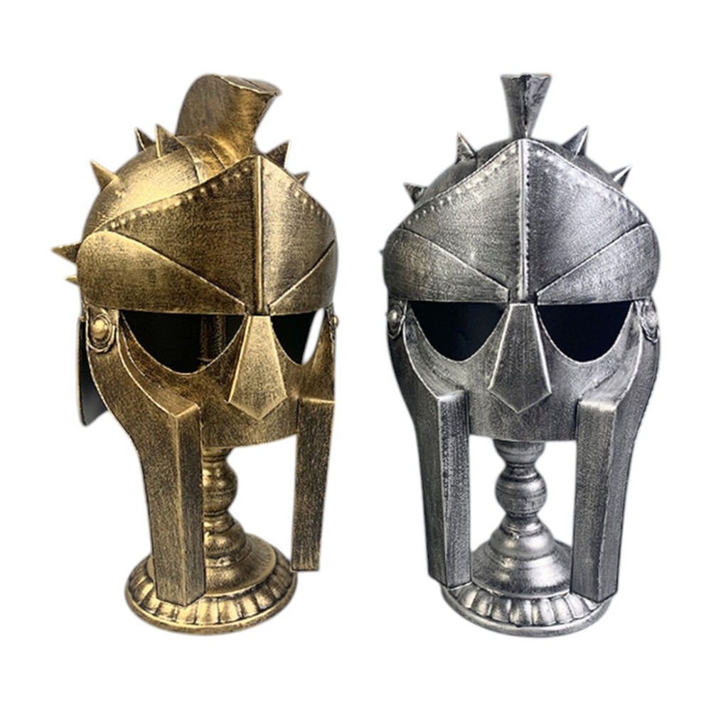 Casco Gladiador Espartano Guerrero Metálico Cosplay Premium image number 2.0