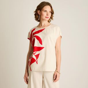 Polera Manga Kimono Manga Corta Cuello Redondo Mujer Lorenzo Di Pontti
