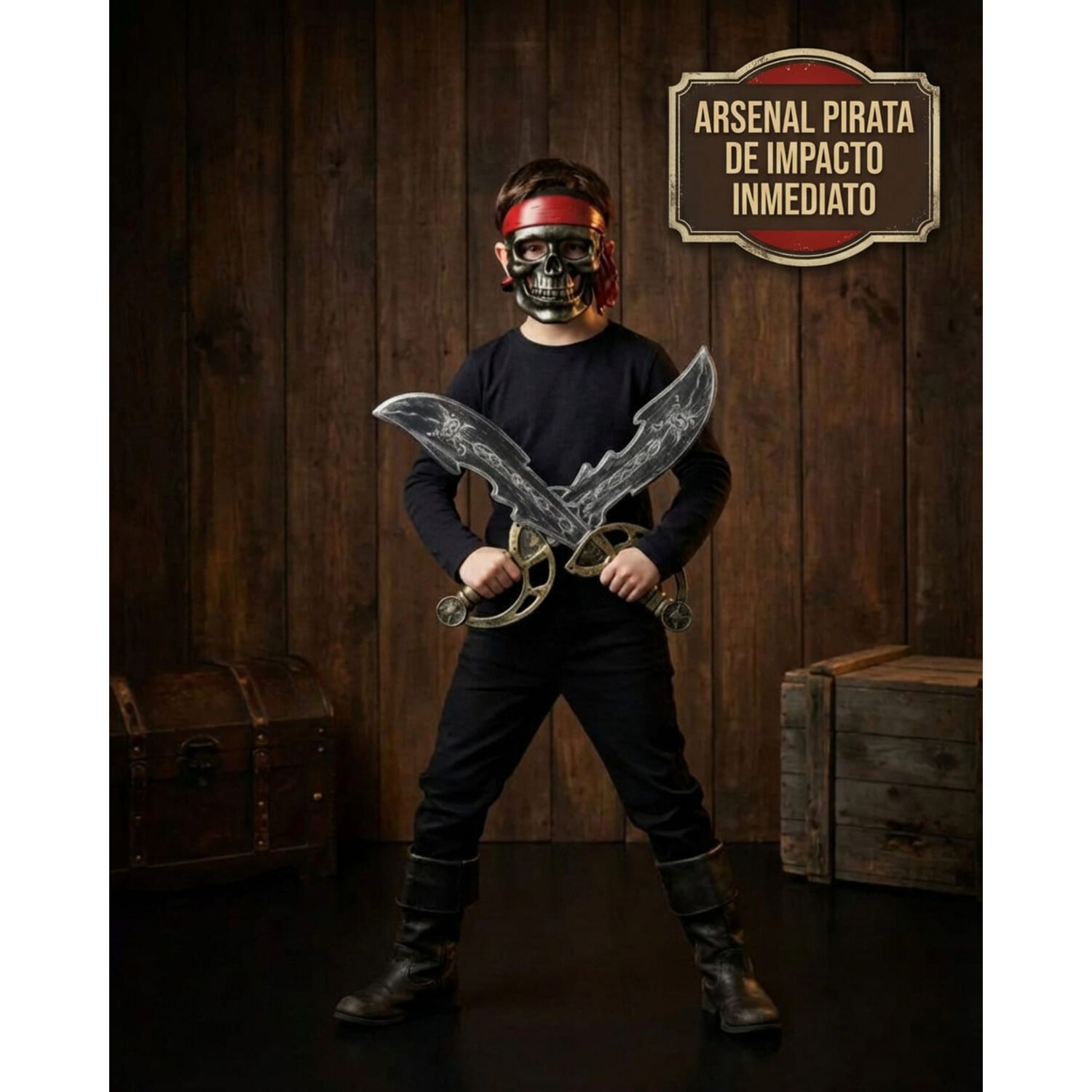 Disfraz Cosplay Pirata Corsario Piratas Infantiles Todos Ni&ntilde;o image number 63.0