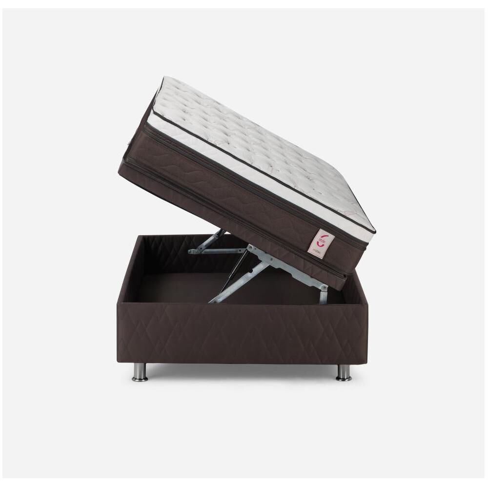 Cama Ba&uacute;l Rosen New Style 6 / 1 Plaza / Base Normal + Set De Maderas image number 1.0