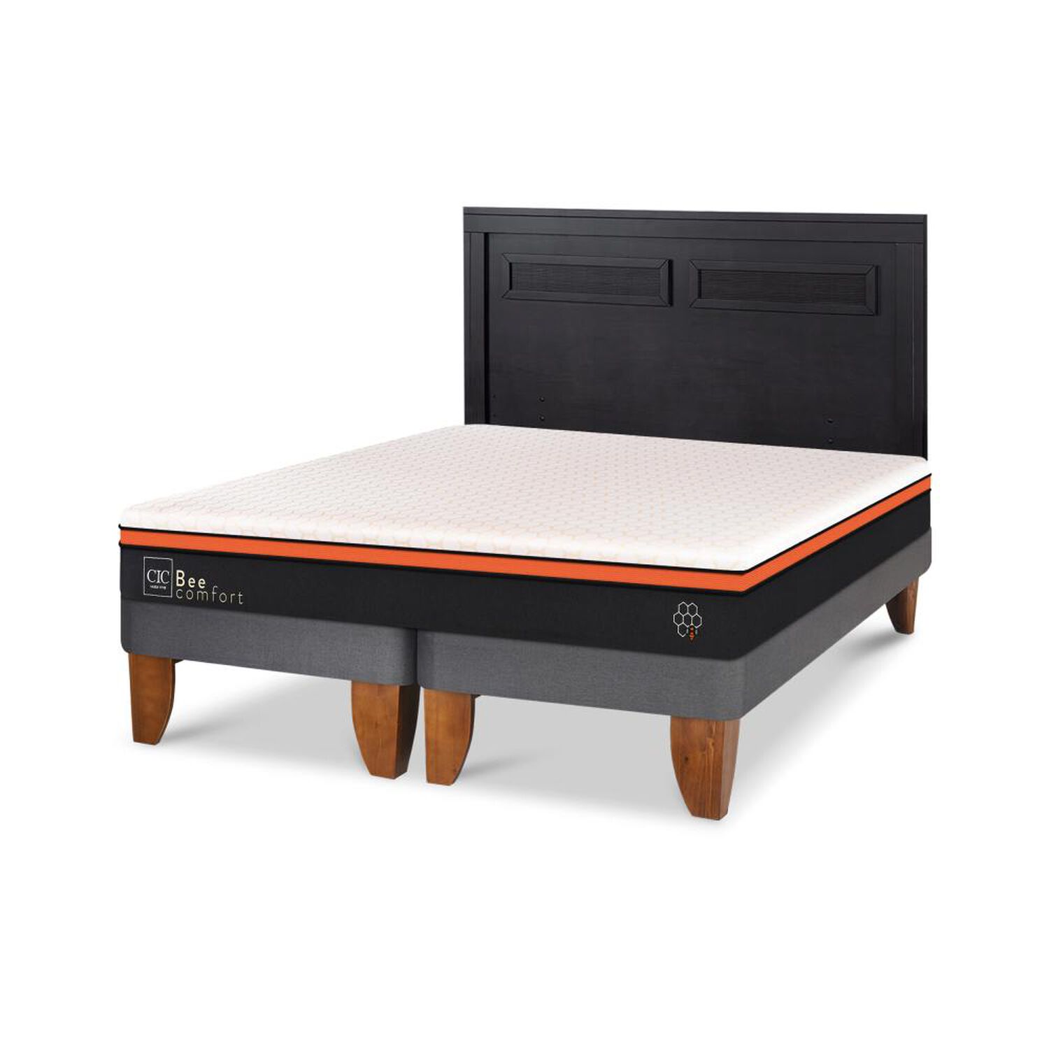 Cama Europea Cic Beecomfort / King / Base Dividida + Respaldo image number 3.0