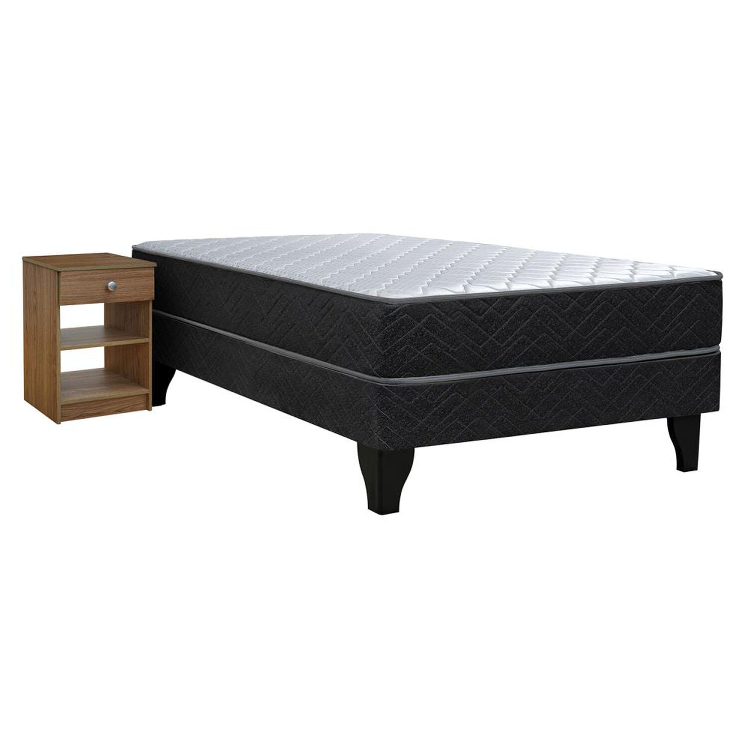 Cama Europea Celta Cadiz / 1 Plaza / Base Normal + Velador image number 0.0