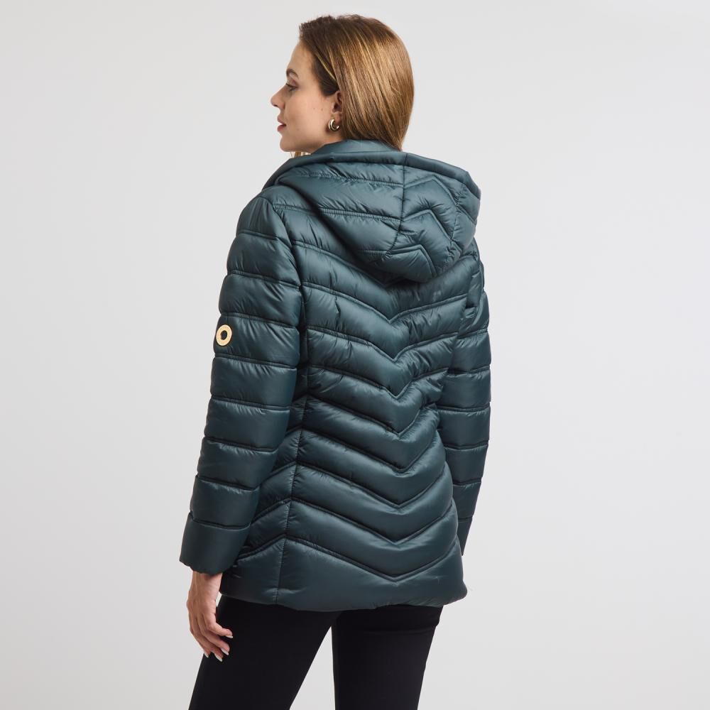 Parka Regular Cuello Alto Con Capucha Mujer Kimera image number 3.0