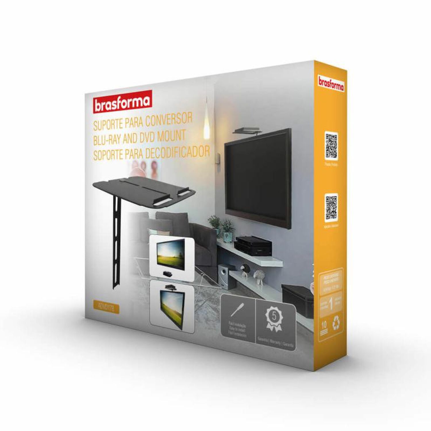 Soporte Para Deco - Router A La Pared O Tv - 3 Kilos Advd178 Brasforma image number 5.0