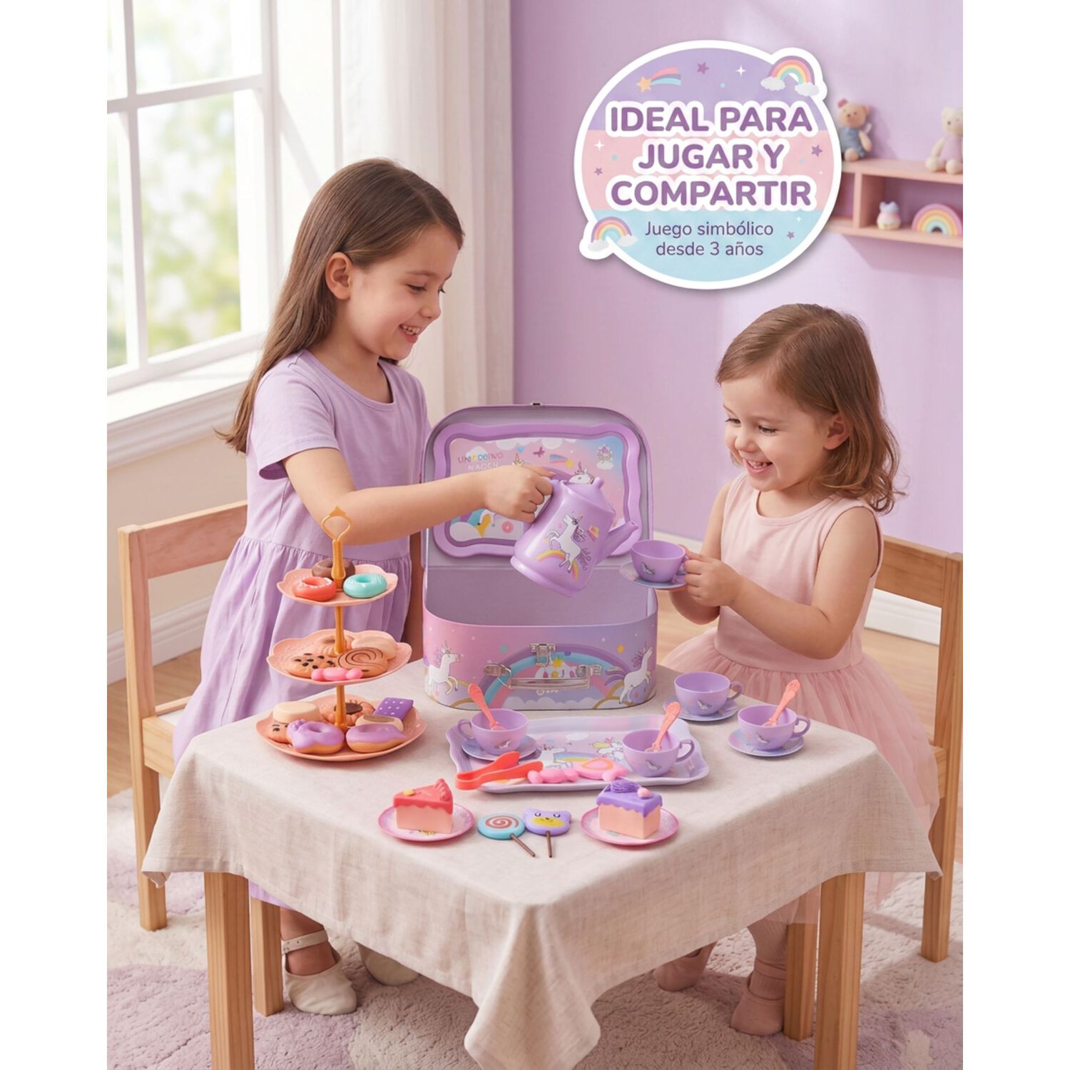 Maleta Juguete Unicornio Con Set T&eacute; Infantil Cocina image number 14.0