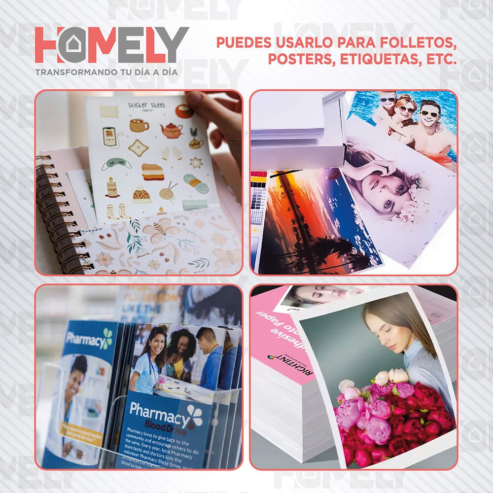 Papel Fotografico A4 Doble Faz Camara Foto Homely 100 Unidad image number 6.0