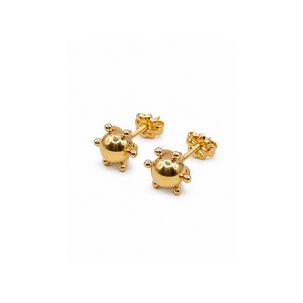 Aros Bolita Pistilo 8mm No5 Oro 18k 2.30gr Regalo Mujer Dorado