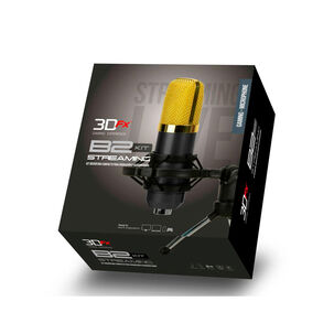Kit Microfono Condensador Streaming B2 Black 3dfx