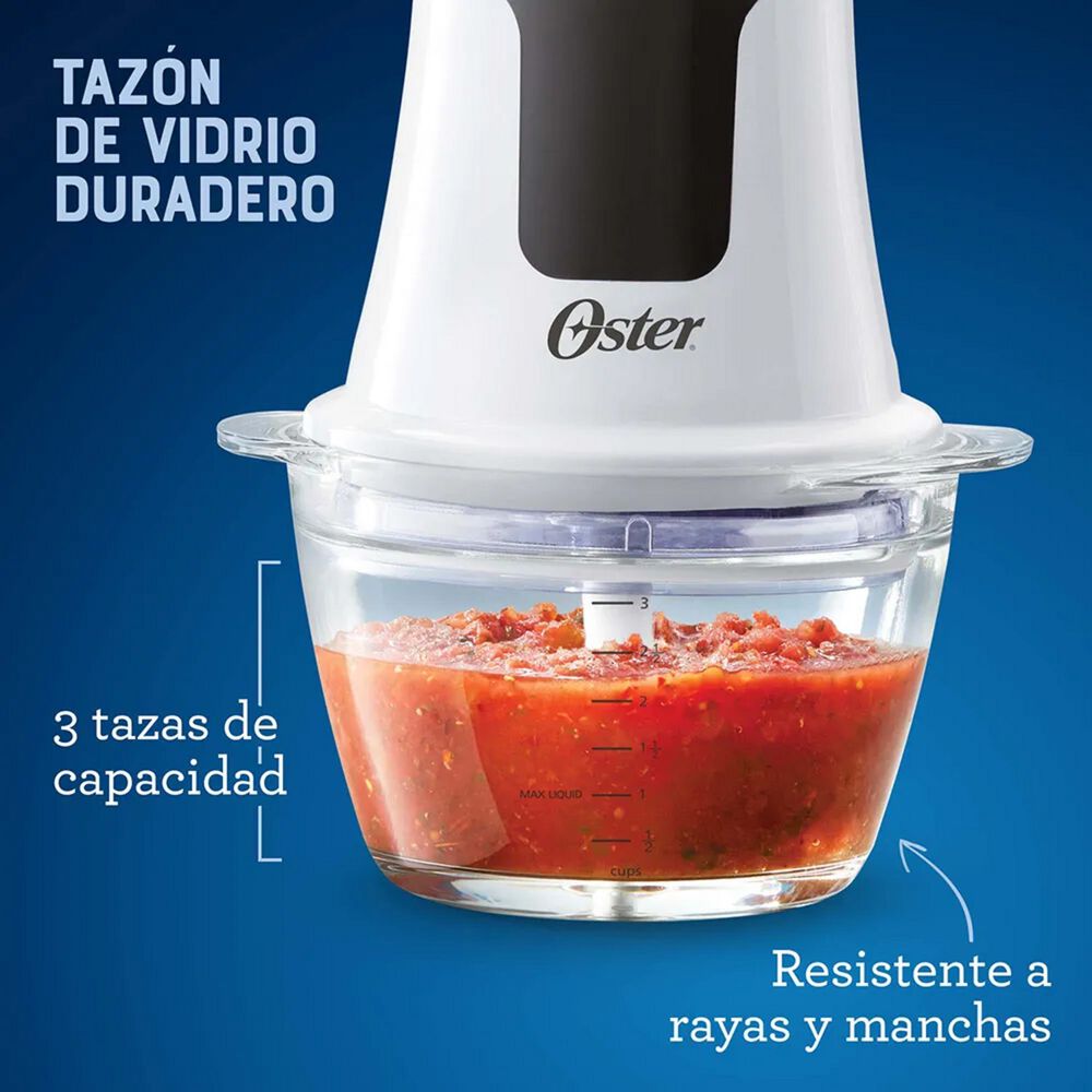 Mini Picadora Oster 3 Tazas Con Bowl De Vidrio 2169812 image number 9.0