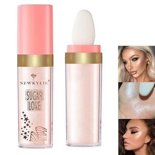 Polvo De Hadas Iluminador Cuerpo Rostro Labios Rosa Palido