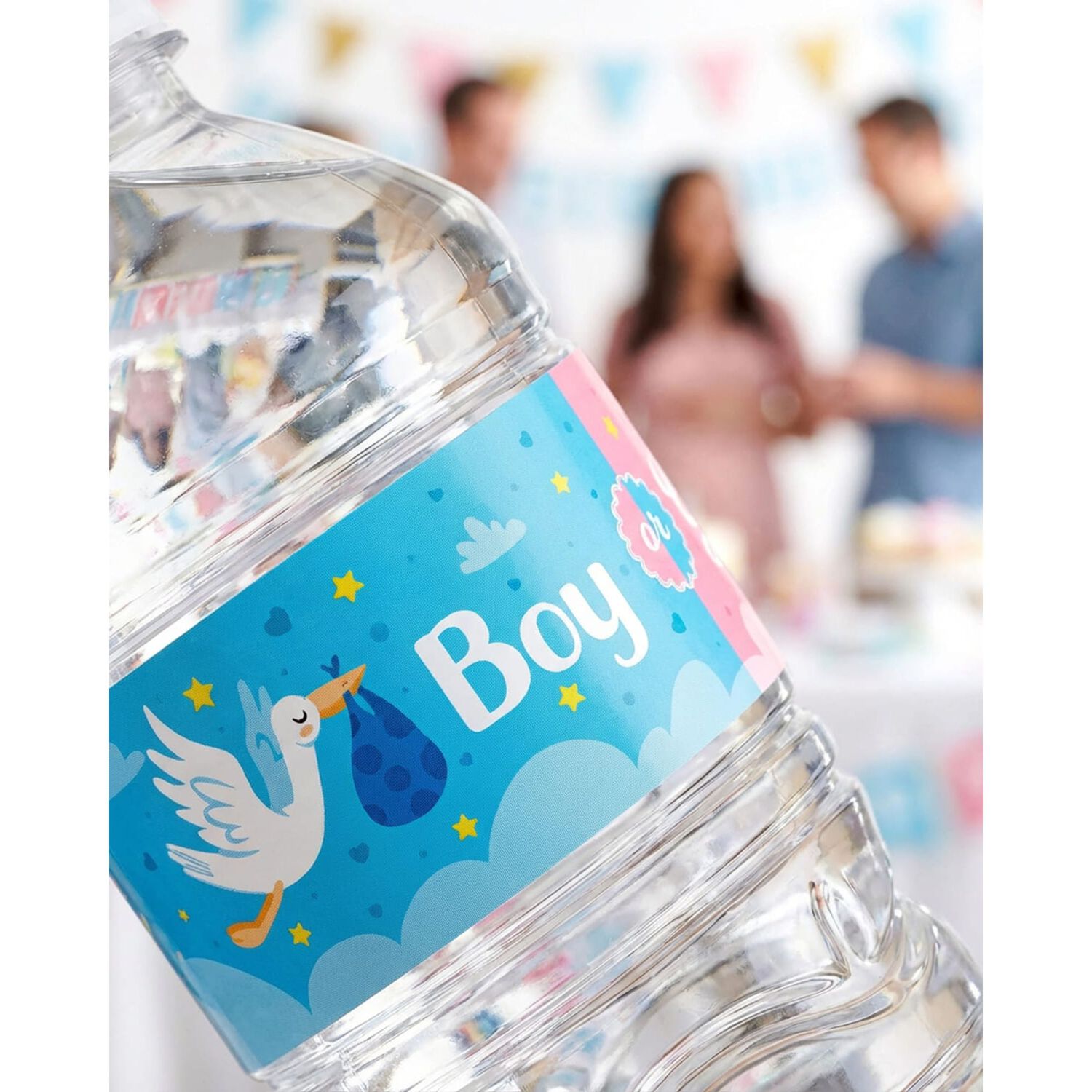 10 Etiquetas De Botella Agua Para Revelaci&oacute;n Baby Shower image number 5.0