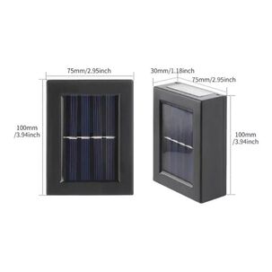 Pack 2 Lampara Aplique Foco Led Bidireccional Con Panel Solar