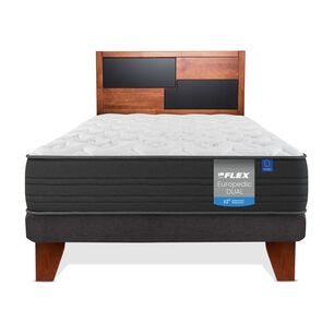 Cama Europea Flex Europedic Dual / 1.5 Plazas / Base Normal + Respaldo