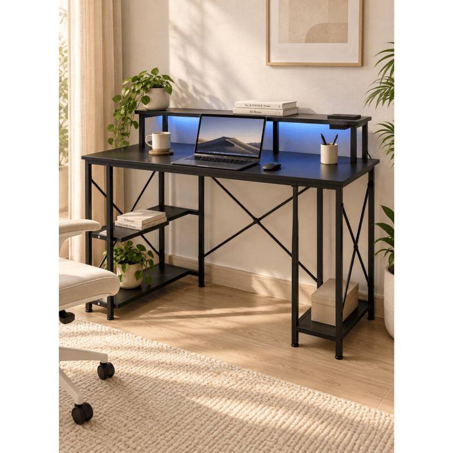 Escritorio Gamer Tekna 120 Cm Con Luz Led Y Estructura Met&aacute;lica image number 6.0