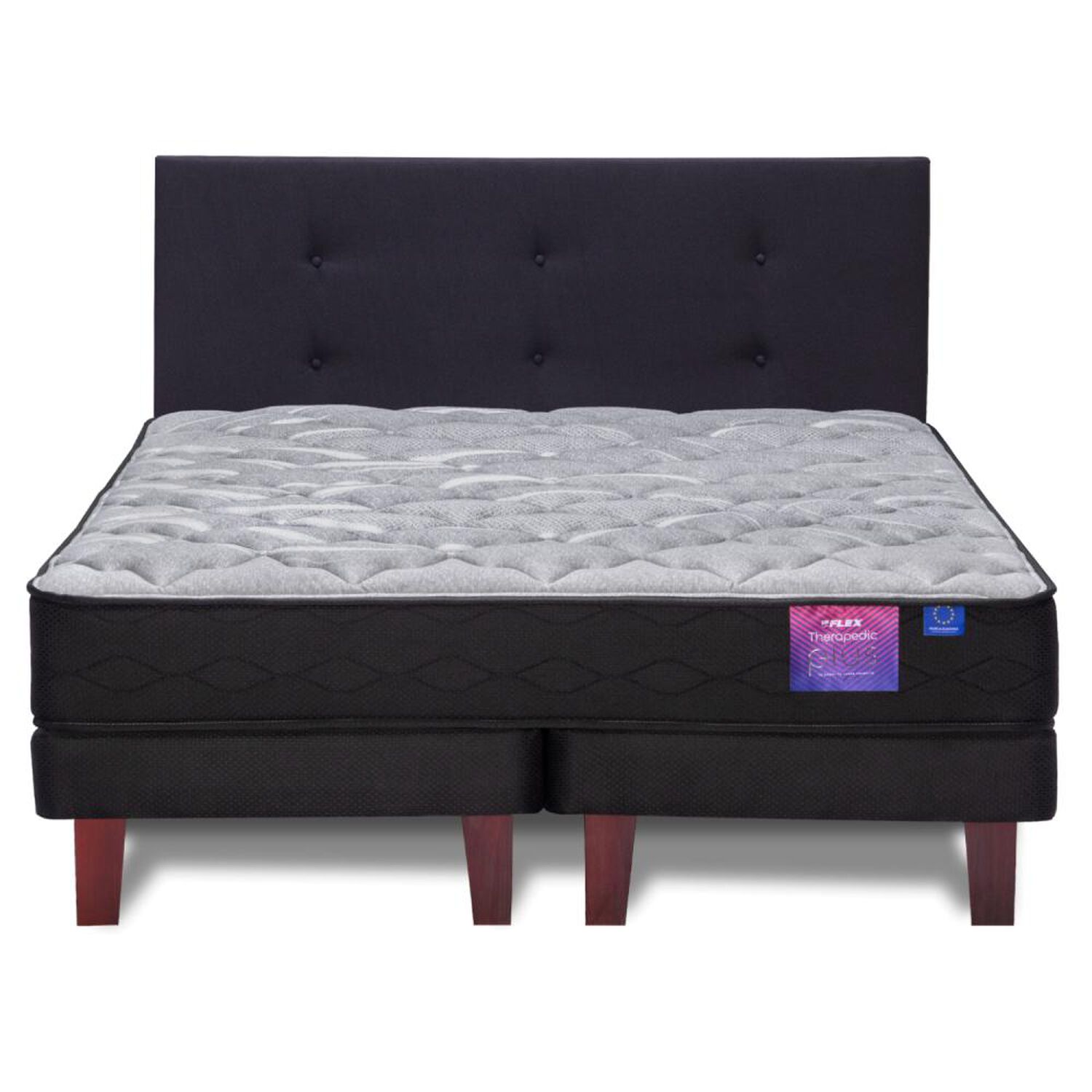 Cama Europea Flex Therapedic Plus / King / Base Dividida + Respaldo image number 1.0