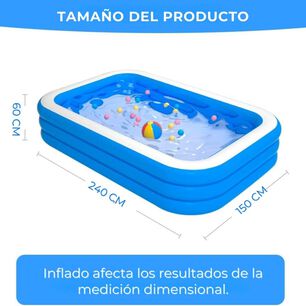 Piscina Inflable Rectangular Familiar 240x150x60cm Cm Jumbo