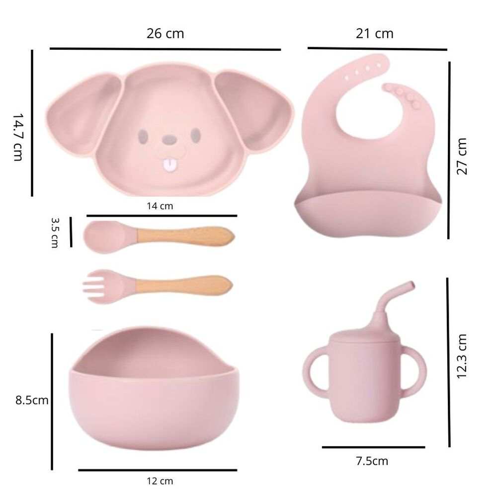 Set De Alimentación 6 Piezas Perrito Para Bebés image number 1.0