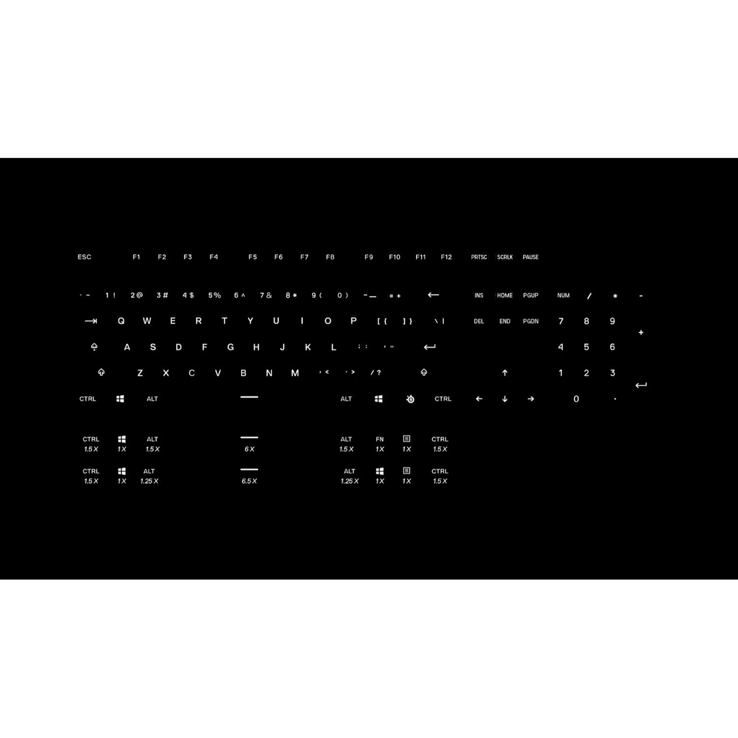 Teclas Gamer Prismcaps Black Us Steelseries image number 2.0