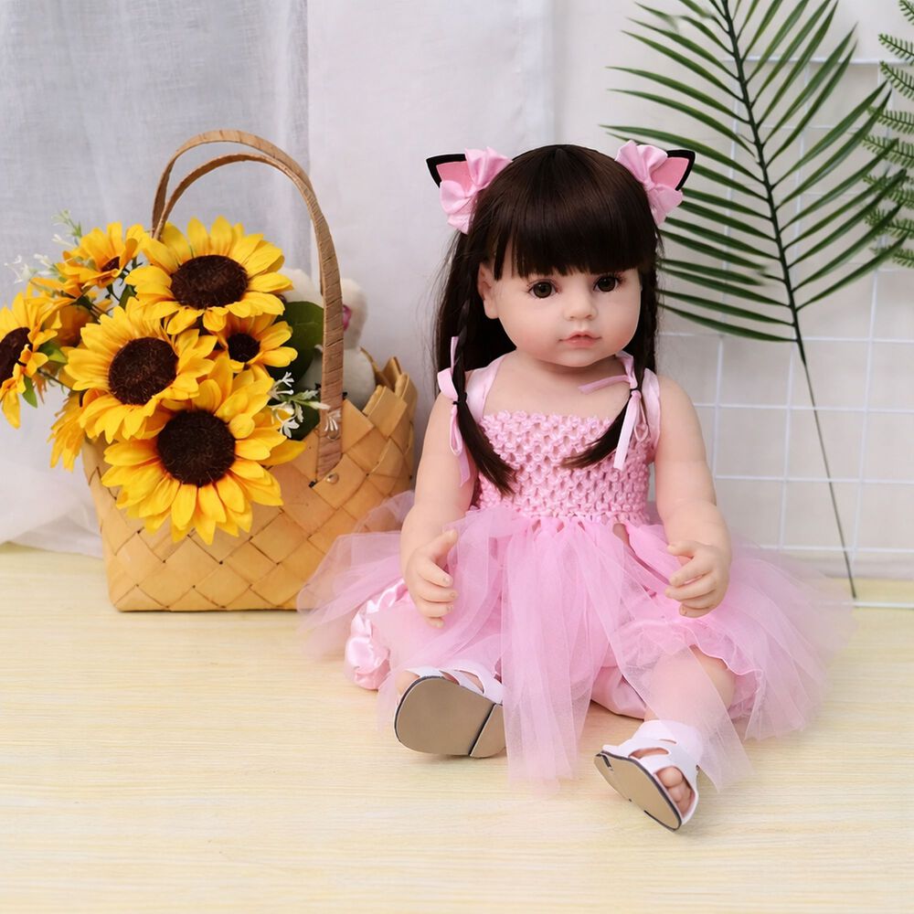 Mu&ntilde;eca Reborn Realista 55cm De Silicona Con Accesorios image number 7.0