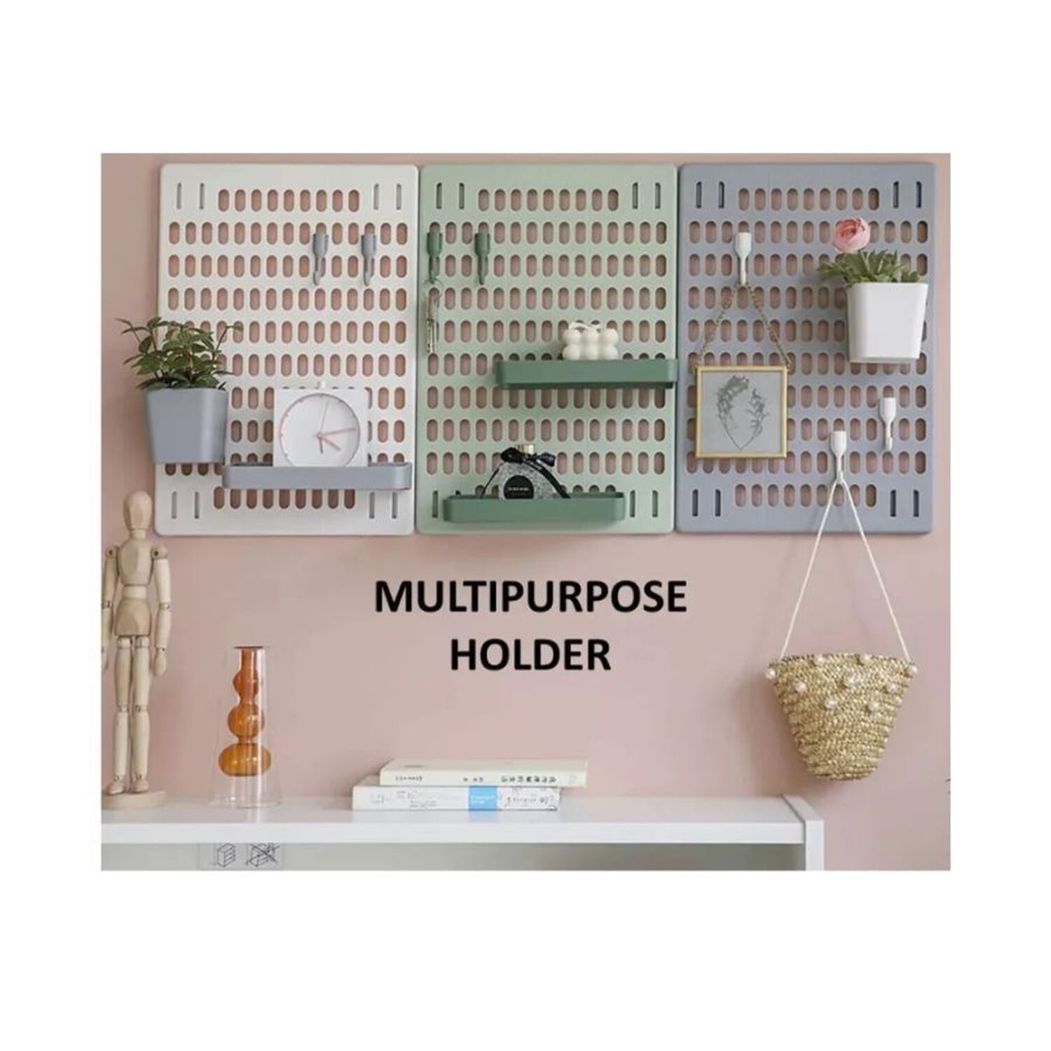 Organizador Multifuncinal De Pared Para Ba&ntilde;o Cocina image number 2.0