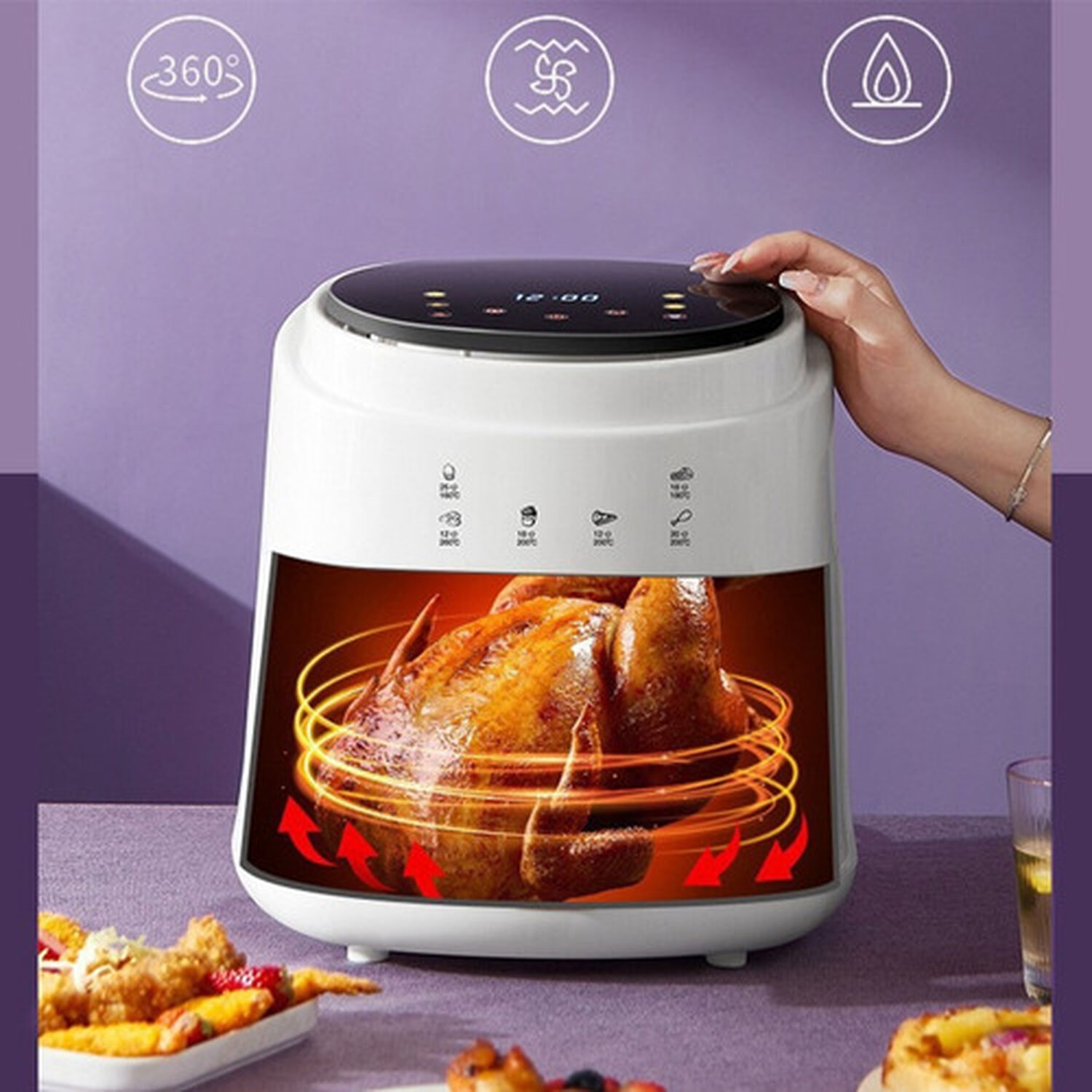 Freidora De Aire El&eacute;ctrica Inteligente De 8l Air Fryer image number 2.0
