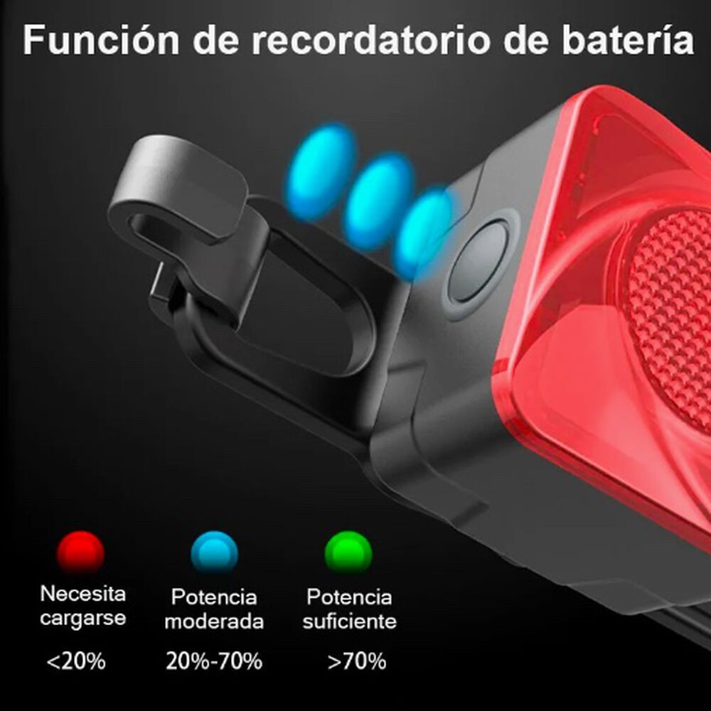 Set De Luces Bicicleta Usb Recargable image number 2.0