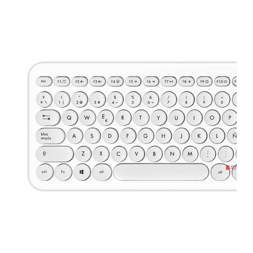 Teclado Usb Ultra Delgado Color Blanco Espa&ntilde;ol - Ps image number 1.0