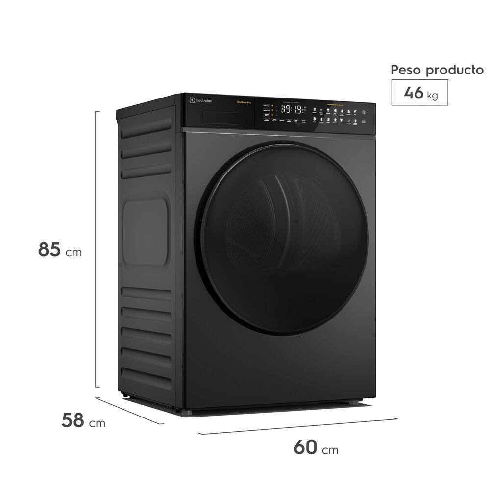 Secadora De Ropa 8kg Carga Frontal Bomba De Calor Etdhp8sz image number 2.0