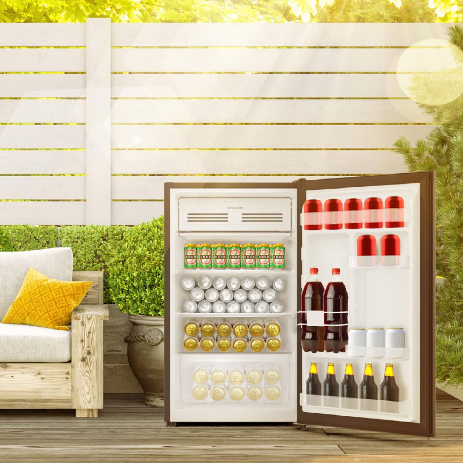Minibar Mademsa 90l Black Inox Look Mmb 91 image number 4.0