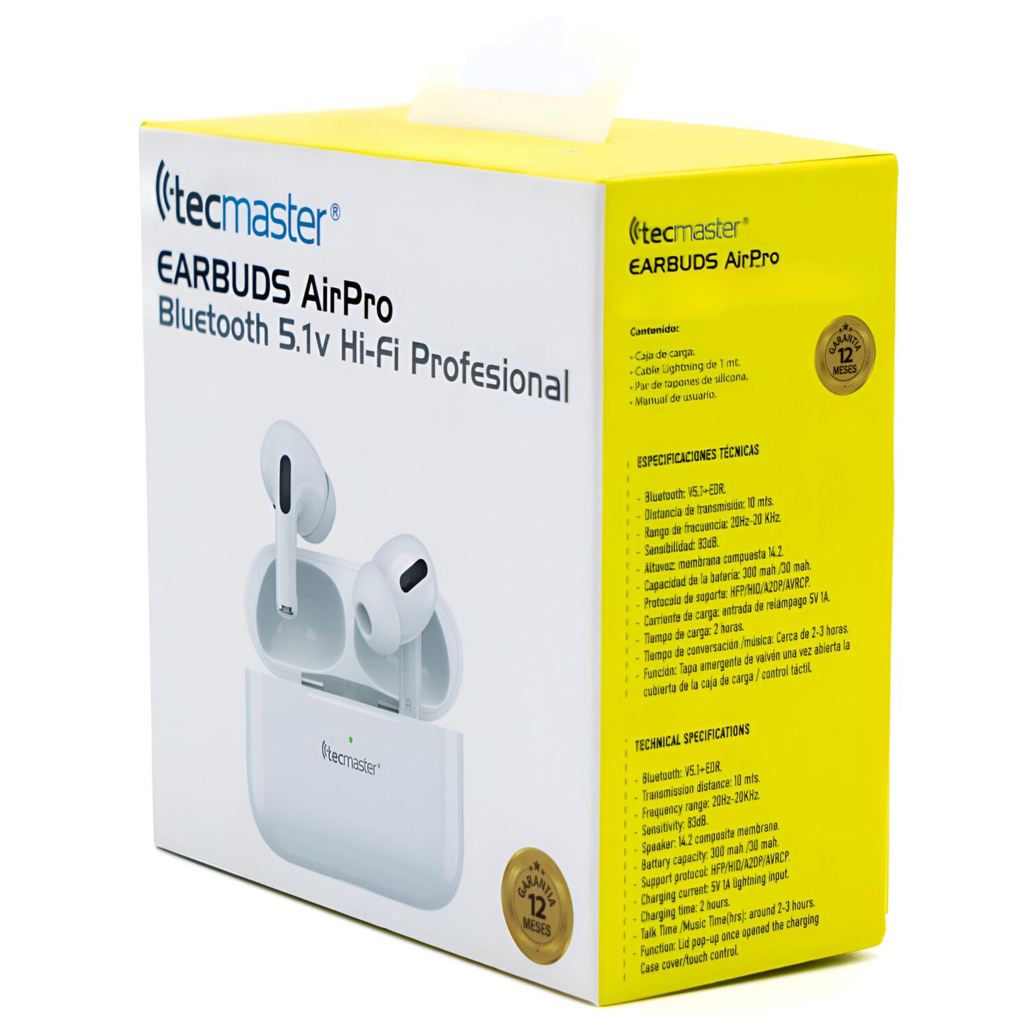 Aud&iacute;fono Earbuds Bluetooth Touch Wireless Tws Hifi Tm-300512 image number 8.0