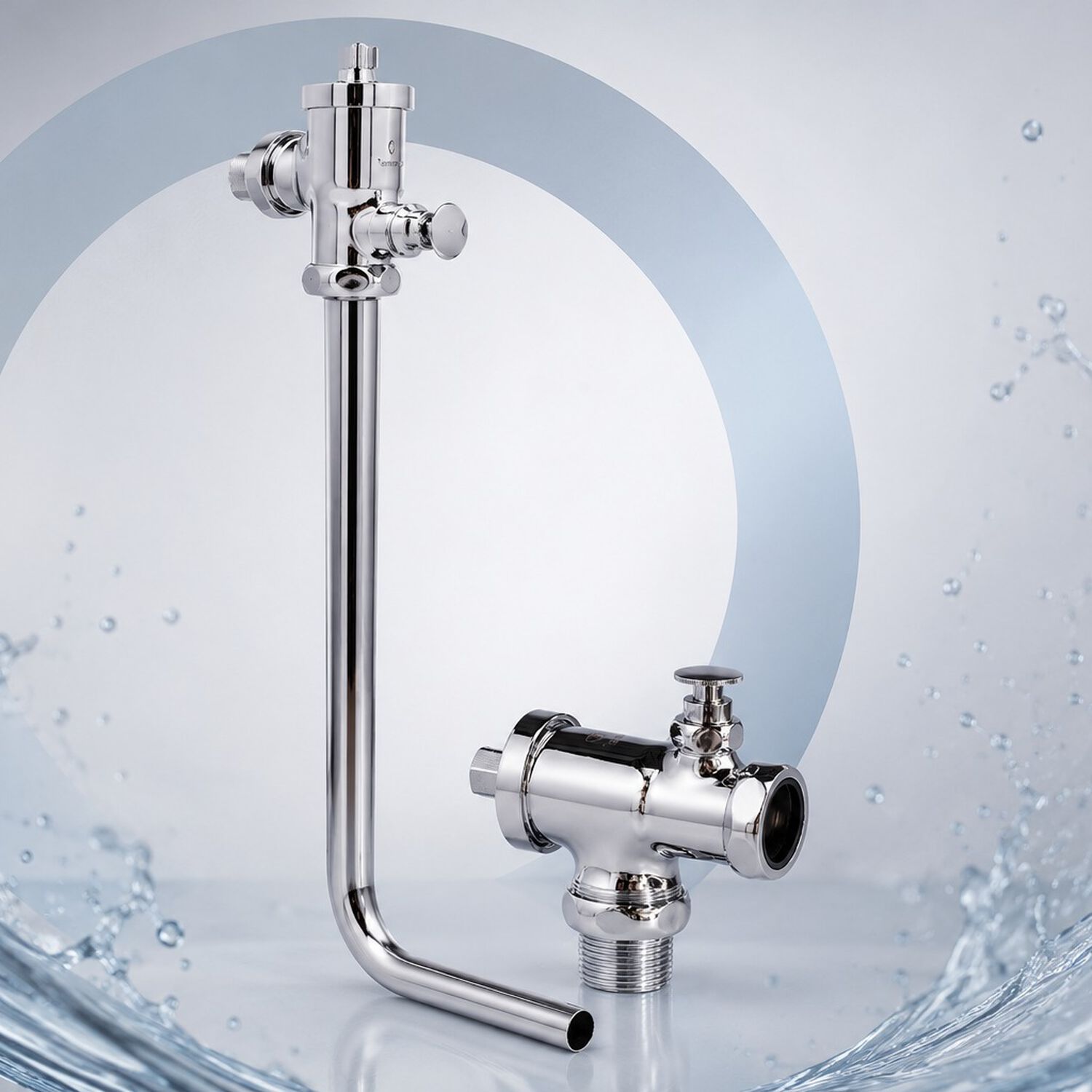 Flux&oacute;metro 1 Pulgada De Bot&oacute;n Inodoro Wc Con Tubo De Descarga Y Fittings Incluidos image number 3.0