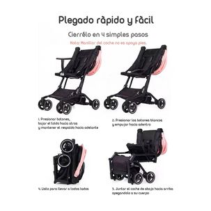 Coche De Paseo Premium &Uacute;ltra Compacto Lubabycas Negro