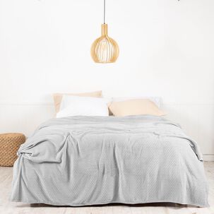 Frazada Coral Embossed King Gris