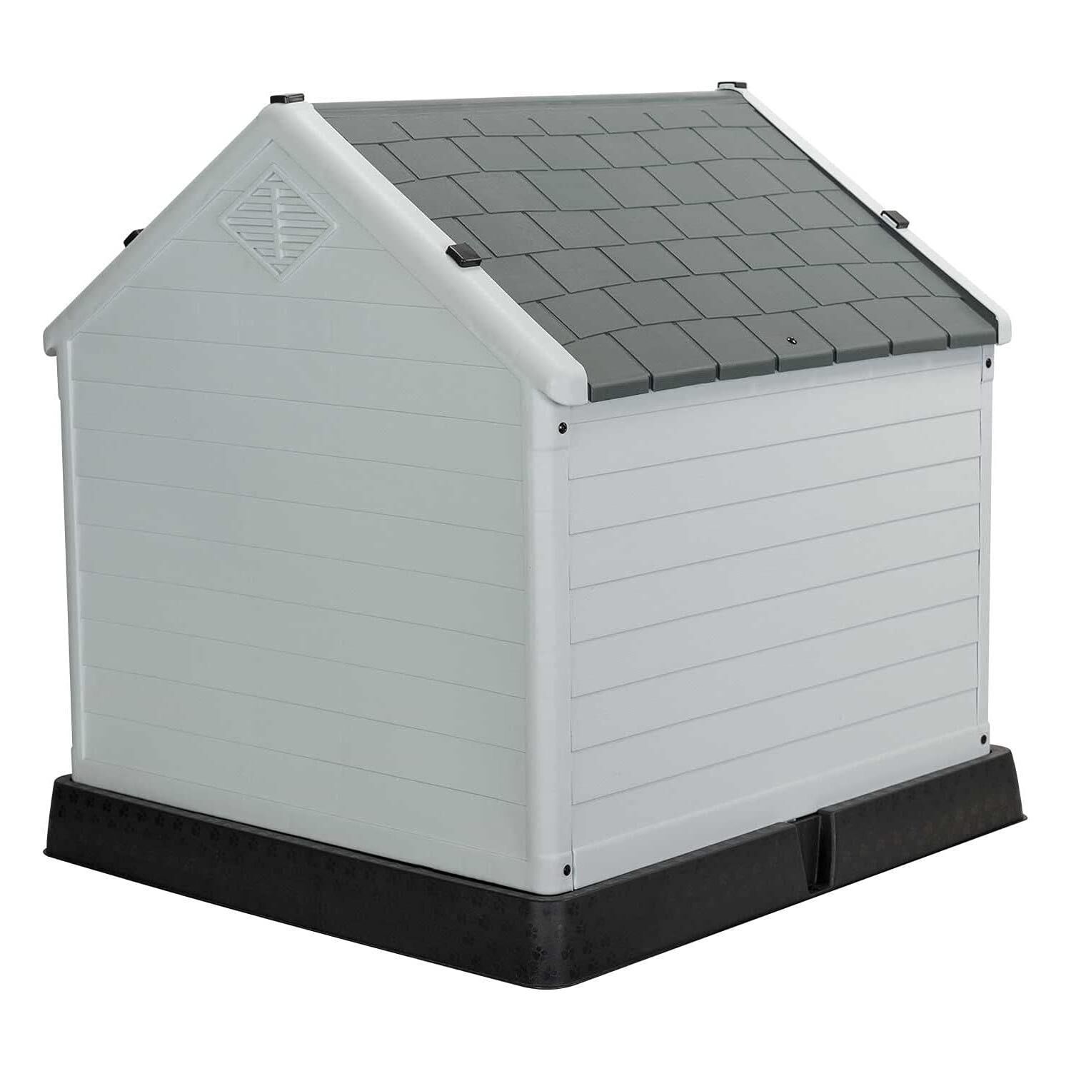 Casa Para Mascotas Perros Peque&ntilde;a Pvc 72x14x67cm Gris image number 1.0