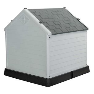 Casa Para Mascotas Perros Peque&ntilde;a Pvc 72x14x67cm Gris