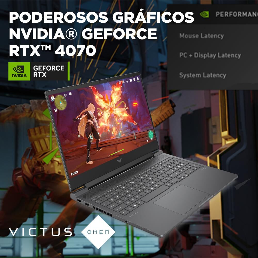 Notebook Gamer 16.1" HP Victus 16-R1016LA / Intel Core I7 / 32 GB RAM / Nvidia Geforce RTX 4070 / 1 TB SSD image number 5.0